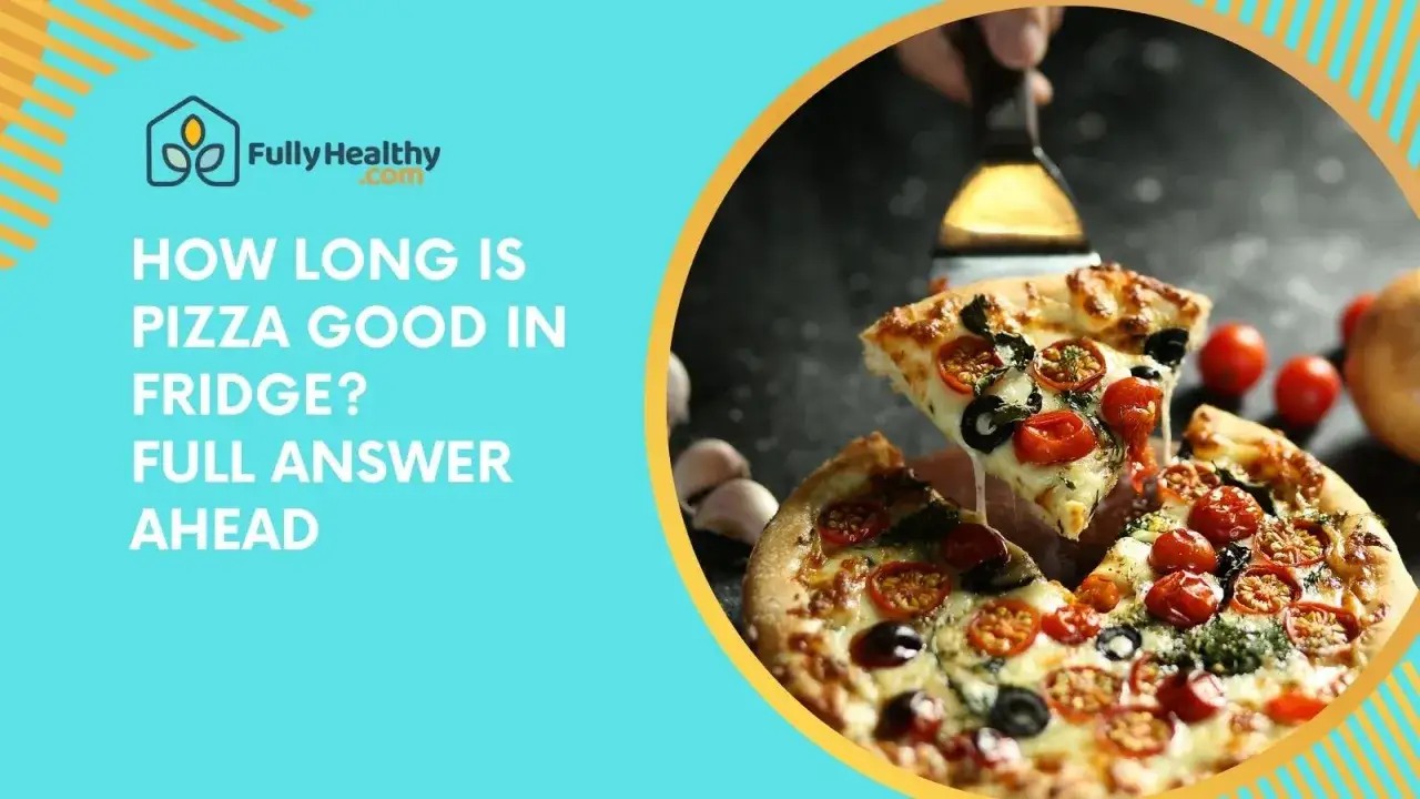 Ile może leżeć pizza w lodówce? Pyszna pizza z pomidorkami i oliwkami, podana na talerzu.